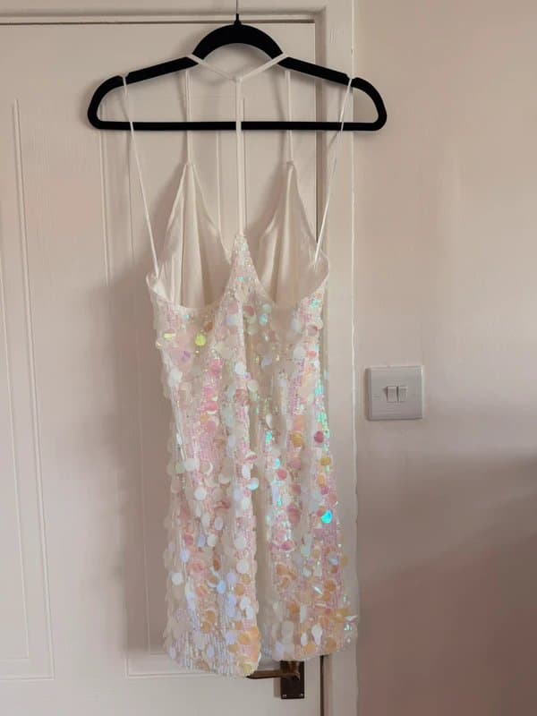 New Look New look sequin dress white size 14