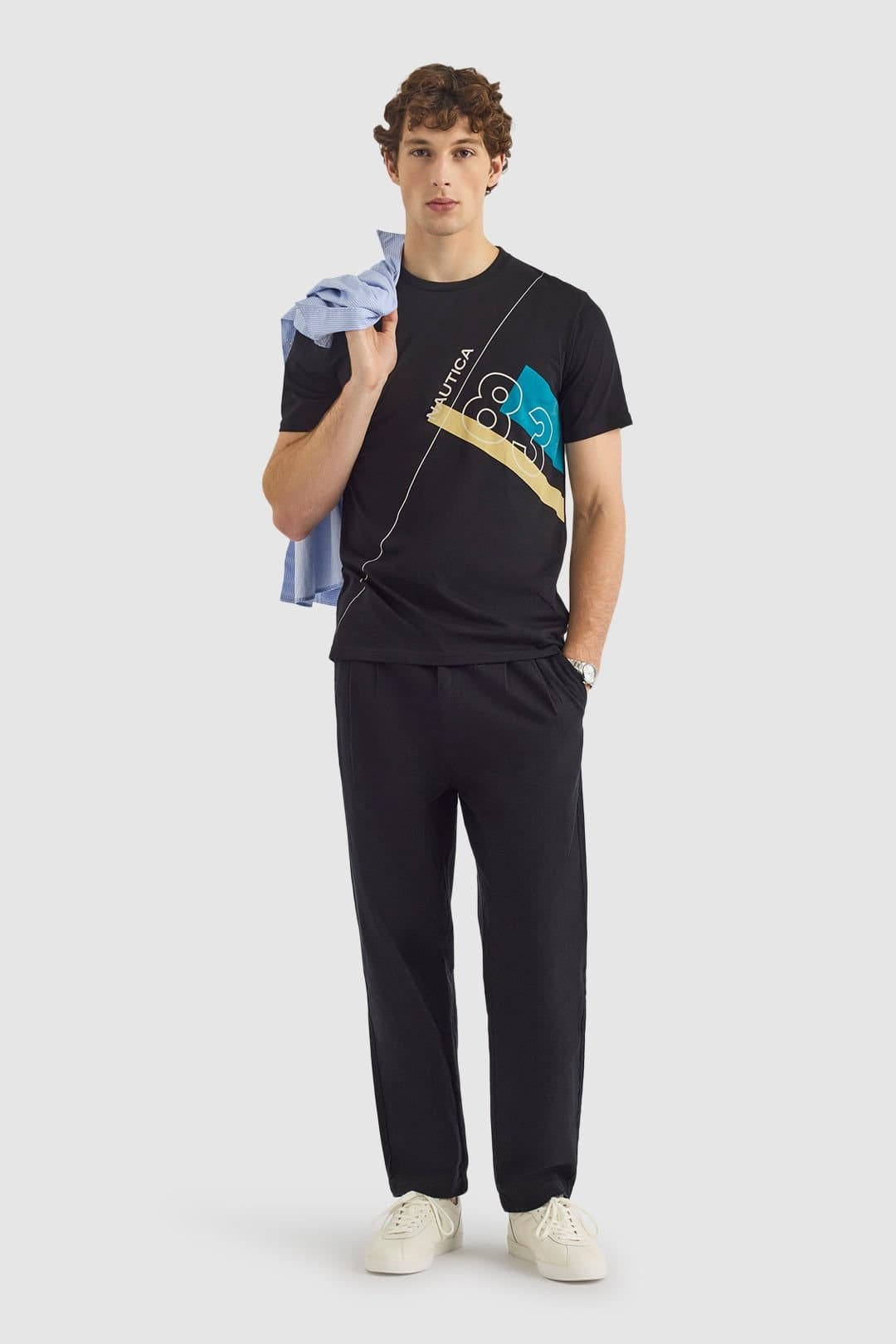 Nautica Nautica Men's Kaiwi SS T-Shirt in Black