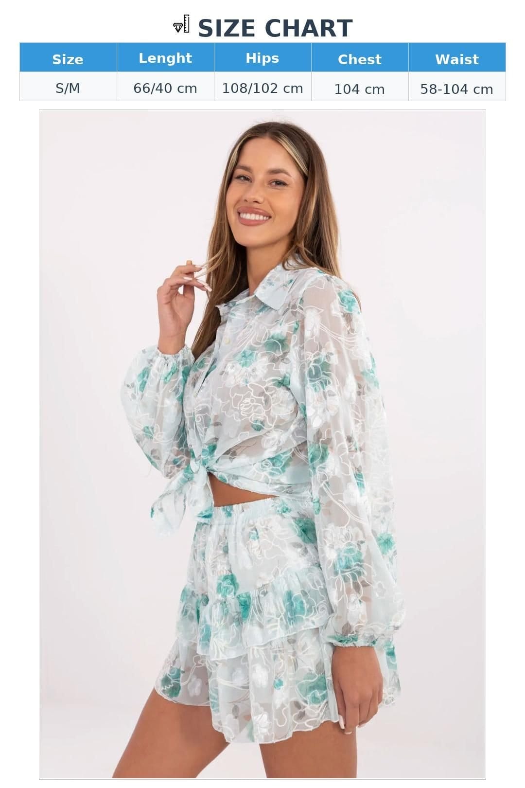 Love Lace Love Lace Women's Floral Embroidered Shirt & Skort Set in Green - 4