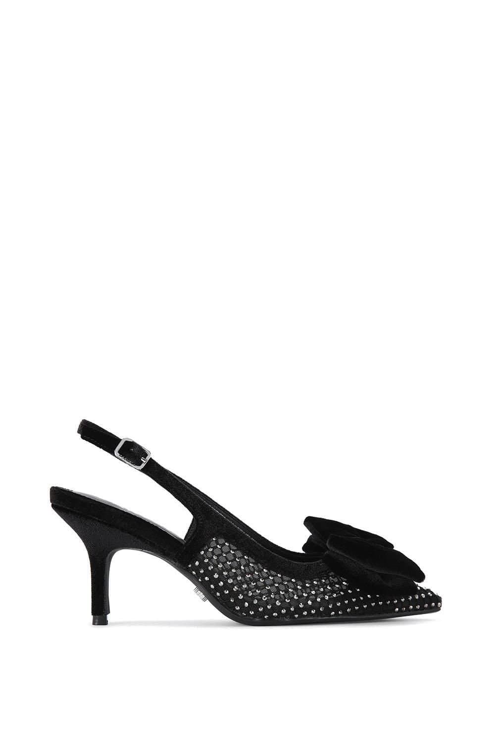 Carvela Carvela Women's 'Lavish Jewel Bow' Fabric Heels in Black
