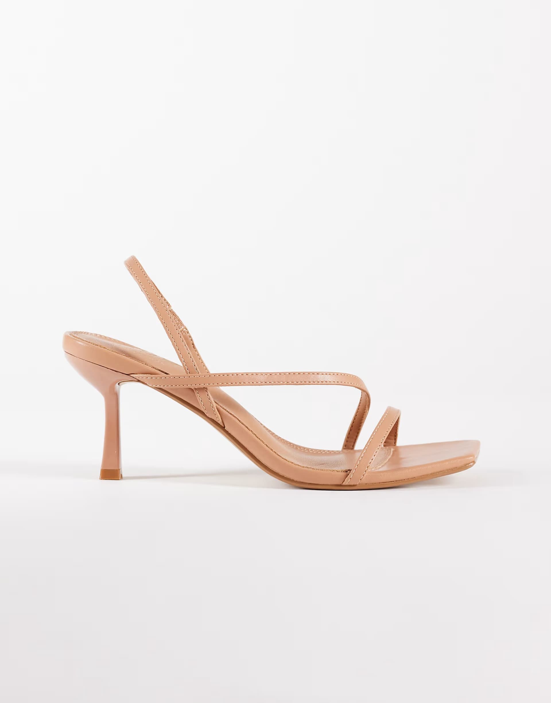 ASOS ASOS Simmi London Wide Fit Tan Strappy Heeled Sandals
