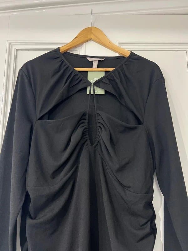 H&M H&M Black Cut Detail Midi