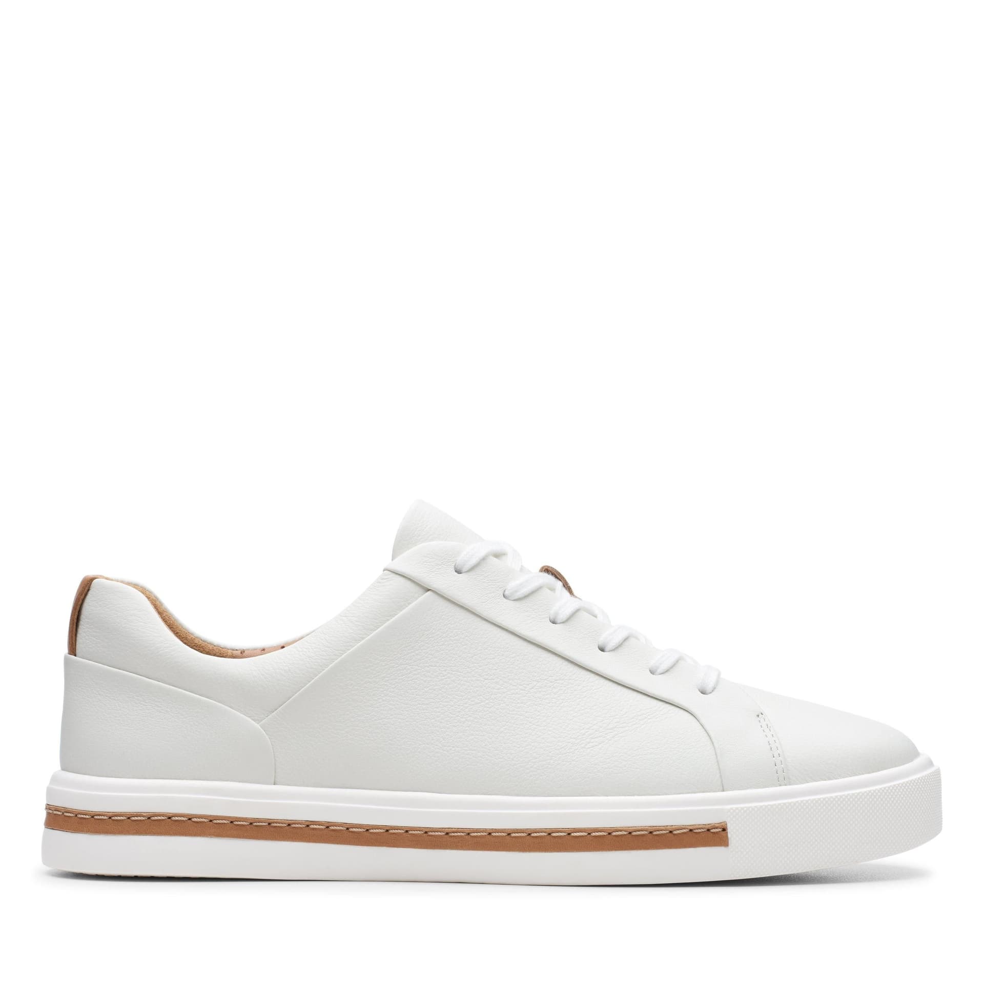 Clarks Clarks Women's Un Maui Lace White Leather Trainers
