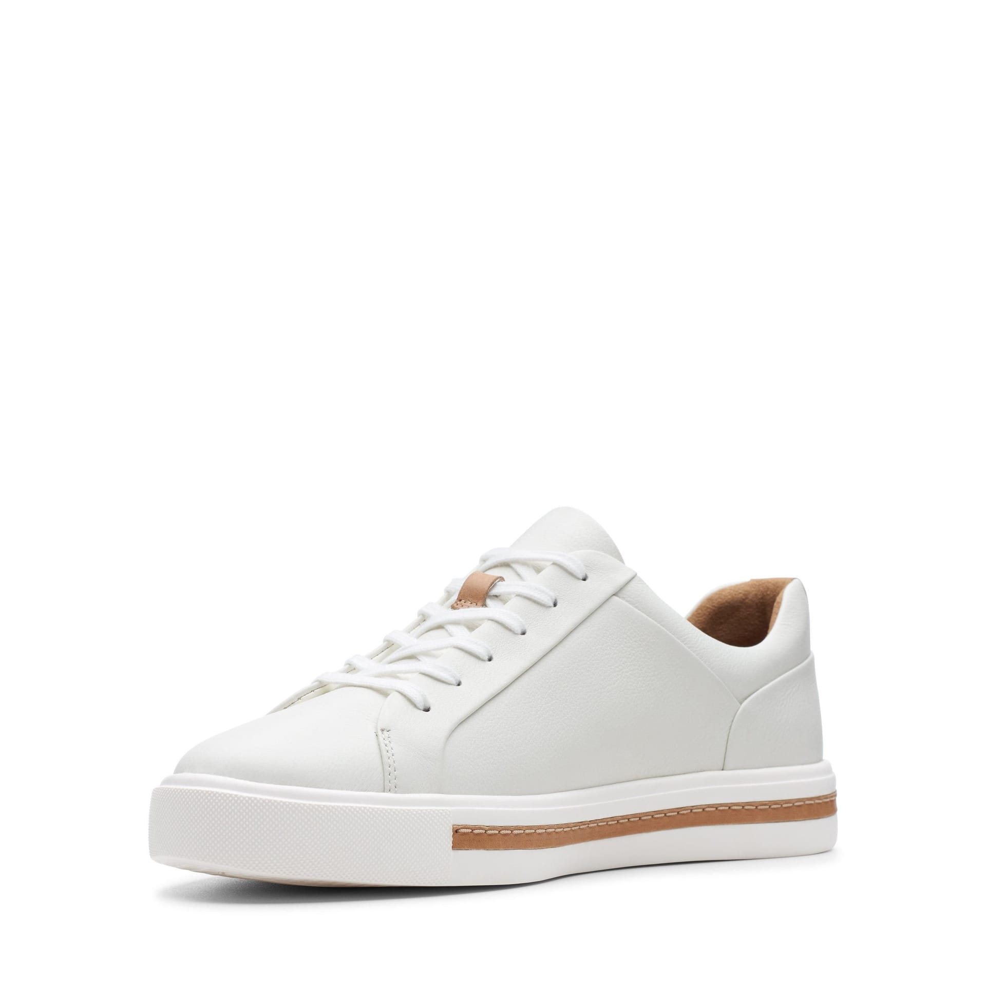 Clarks Clarks Women's Un Maui Lace White Leather Trainers - 4