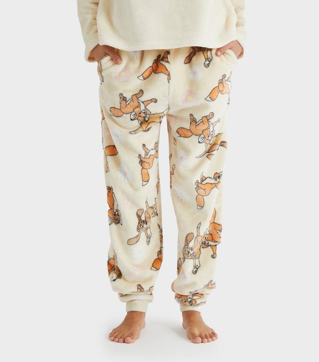 Skinnydip Women's White Disney Fox and the Hound Fleece Pyjama Set Skinnydip New Look - 3