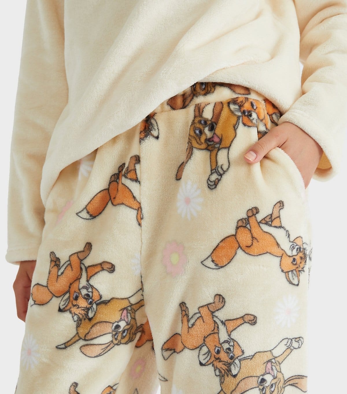 Skinnydip Women's White Disney Fox and the Hound Fleece Pyjama Set Skinnydip New Look - 4