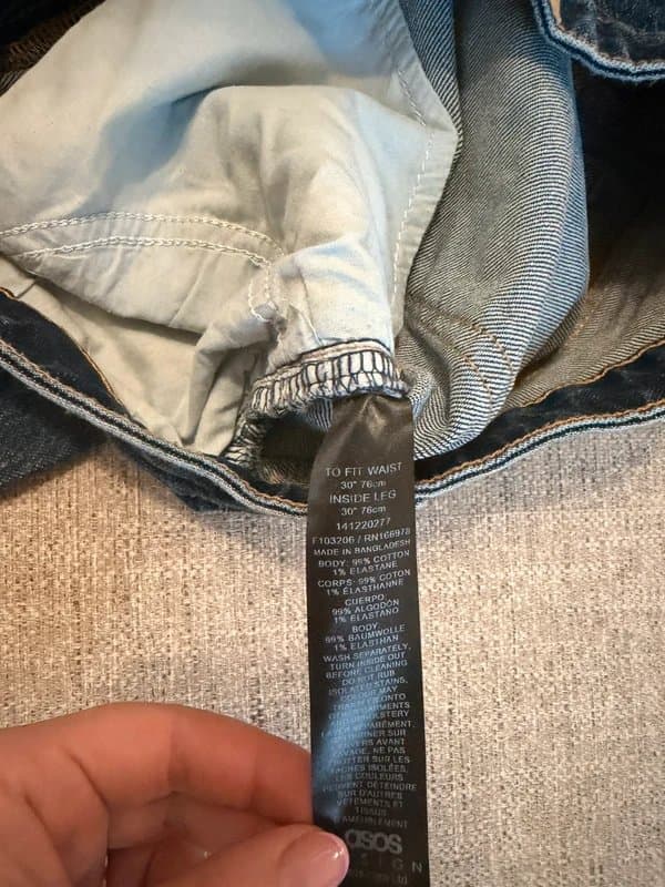 ASOS Women’s ASOS straight leg jeans dark denim size 30W 30L