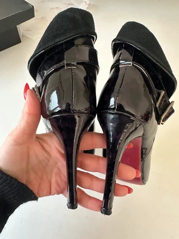 Minette High heel minette 5 boots booties patent leather sitara stiletto black worm once