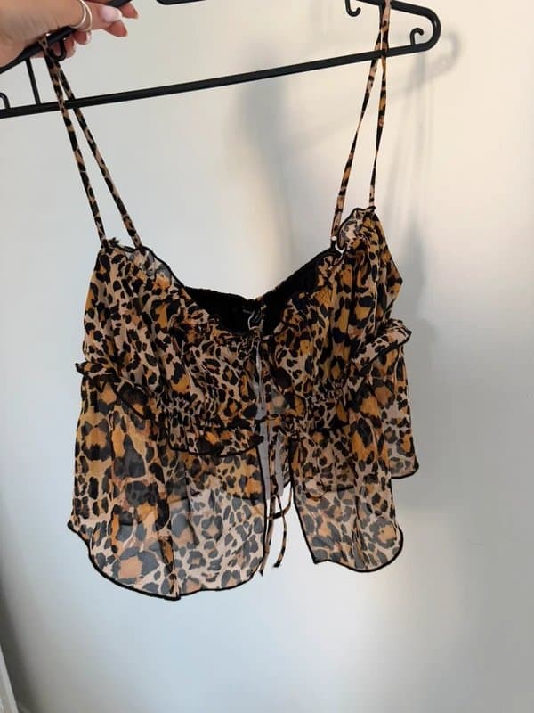 Bershka Bershka leopard print crop top