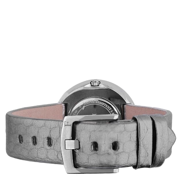 Furla Furla Women's My Piper Gray Dial SS Calfskin Leather Watch in Silver - 2