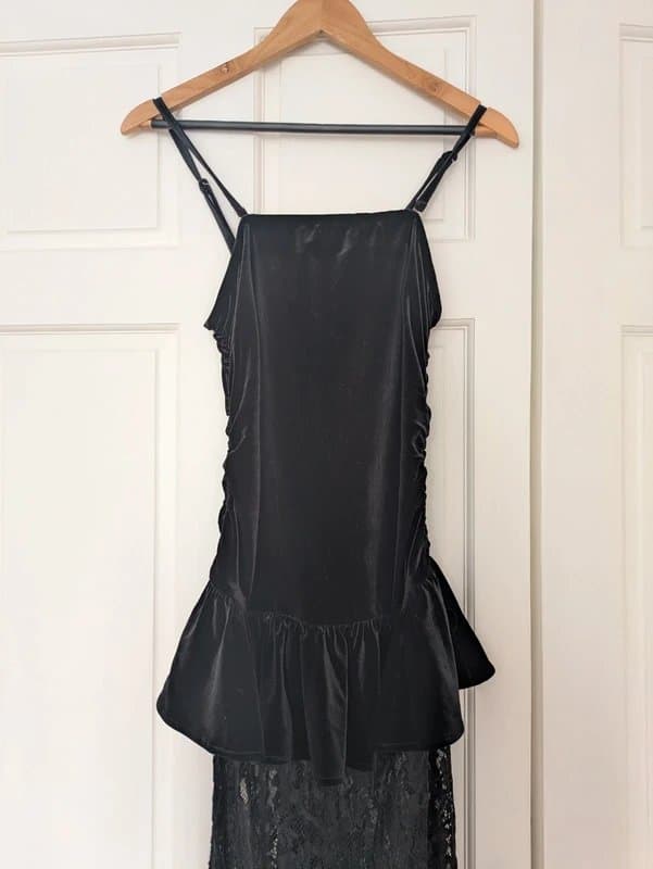 Never Fully Dressed Black Velvet/Lacey Never Fully Dressed Maxi