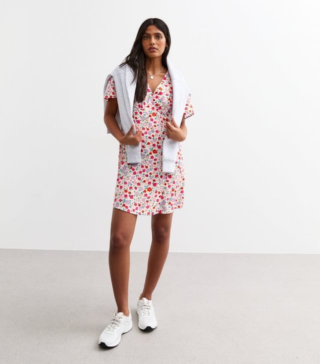 New Look Women's Pink Berry Floral Print Mini Dress New Look - 3