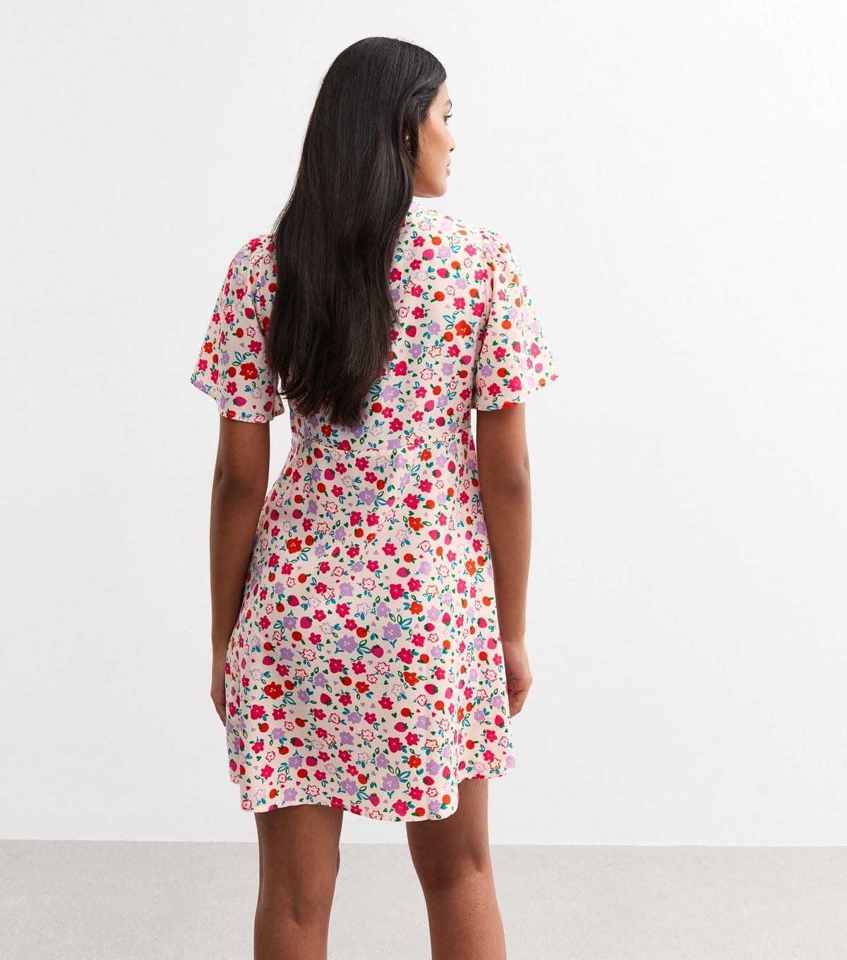 New Look Women's Pink Berry Floral Print Mini Dress New Look - 4