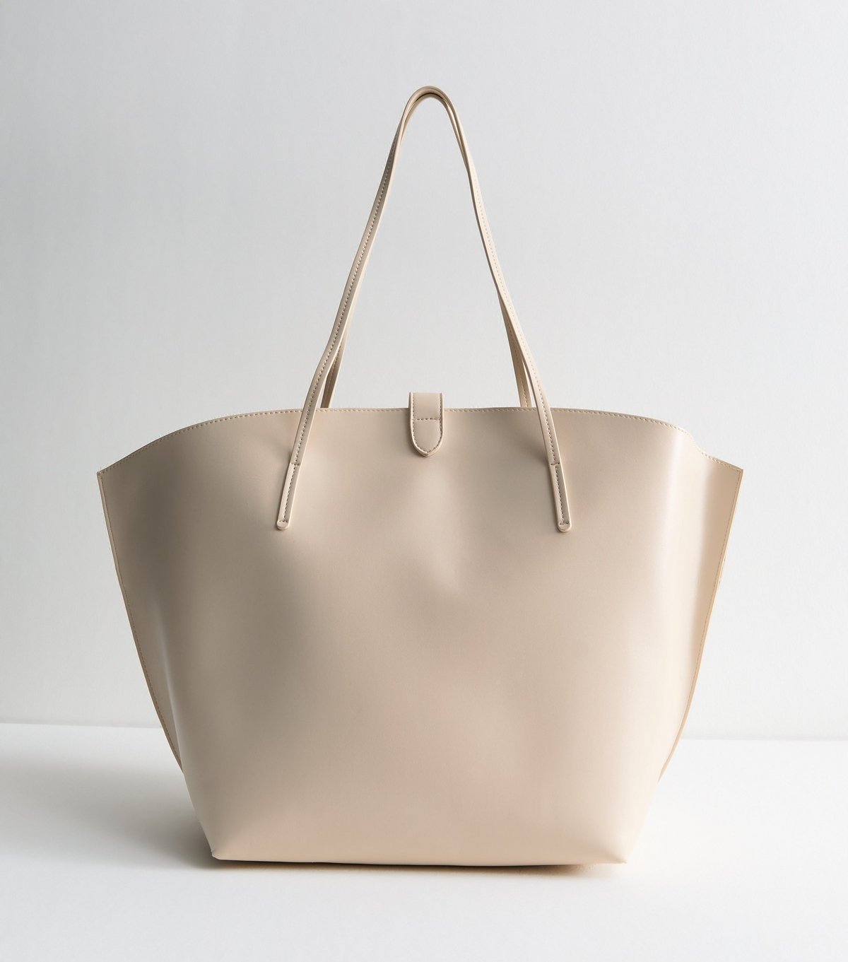 New Look Cream Faux Leather Winged Tote Bag Vegan New Look - 4
