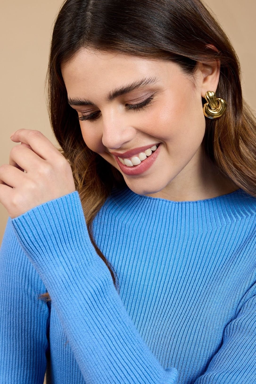 Little Mistress Little Mistress Women's Blue Tie Detail Midaxi Dress - 3