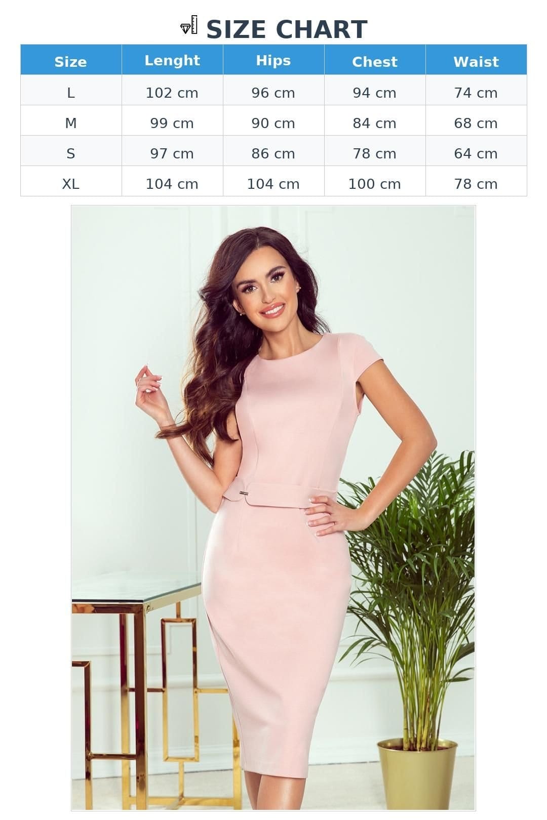 Love Lace Love Lace Women's Tamara Elegant Midi Dress With Belt Powder Pink - 4