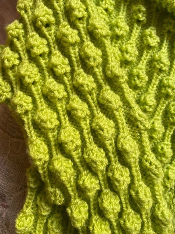 woolcornercrafts Hand knitted childs bobble hoody jacket 24” chest age 4/5
