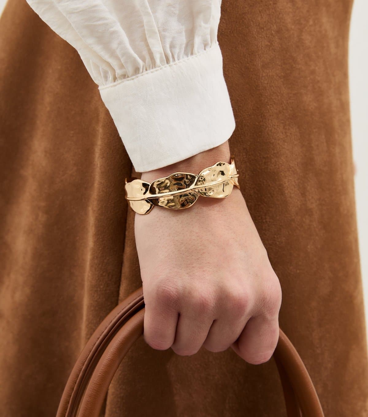 New Look Gold Tone Textured Cuff New Look