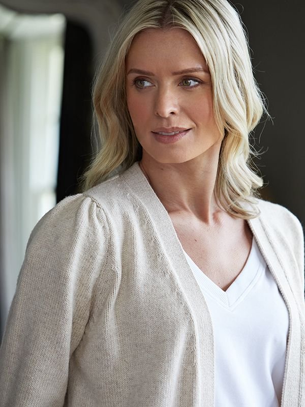 Cove Cove Women's Kaia Boxy Cardigan in Beige - 2