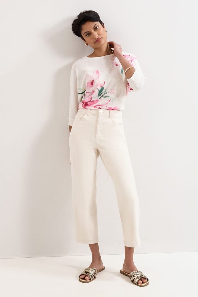 Phase Eight Phase Eight Women's Lorelei Boatneck Floral Jumper in White - 3