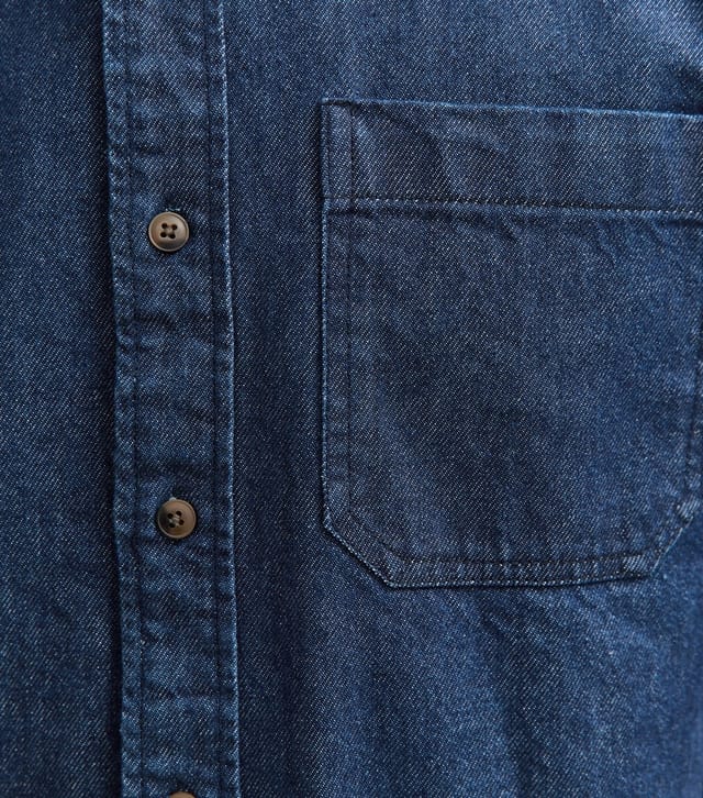 New Look Men's Indigo Relaxed Long Sleeve Denim Overshirt New Look - 2