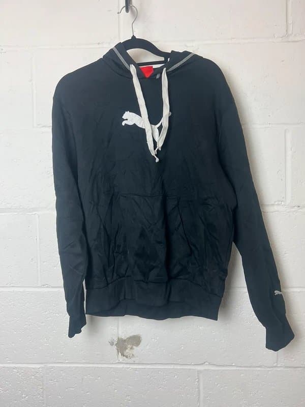Puma puma men’s black small logo hoodie