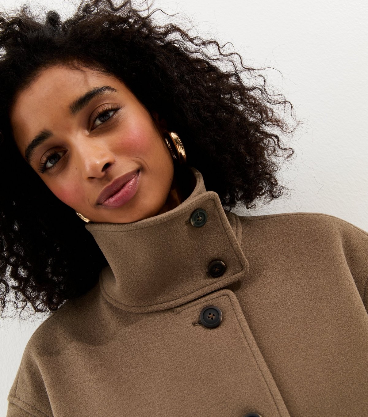 New Look Women's Mink Relaxed Funnel Neck Jacket New Look - 3