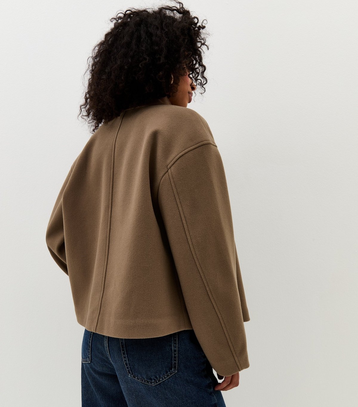 New Look Women's Mink Relaxed Funnel Neck Jacket New Look - 4