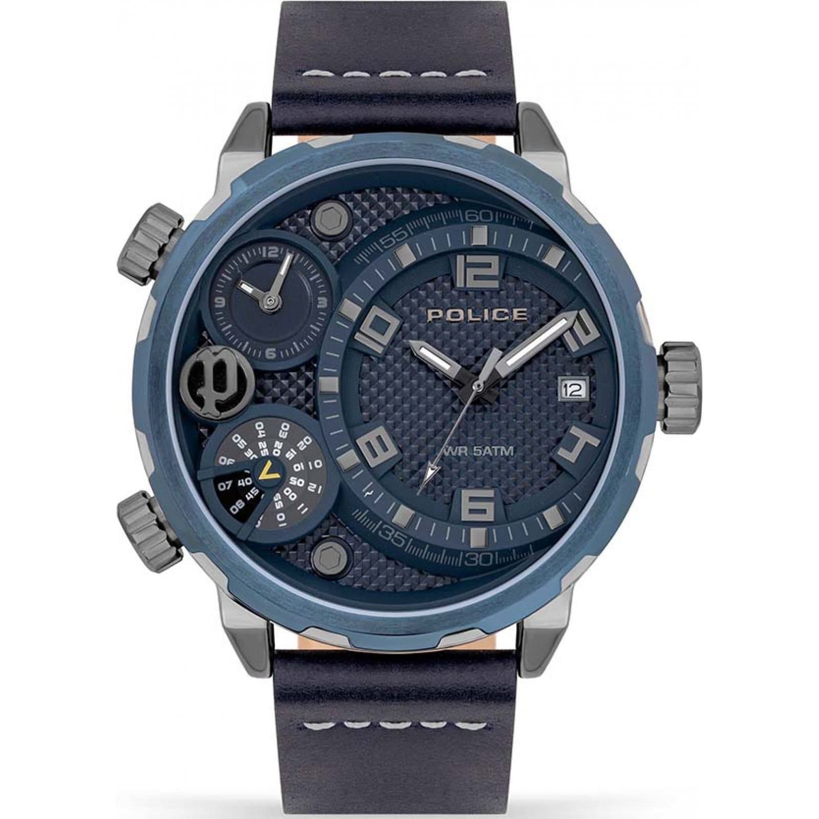 Police Police Men's PEWJB2195340 Ray 51mm Quartz Watch in Blue