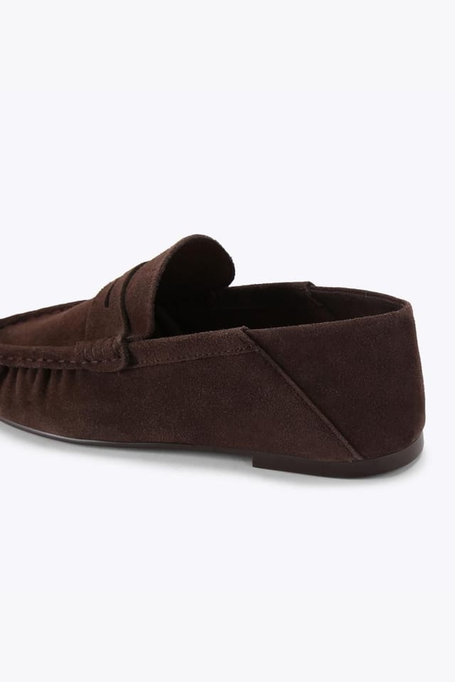 Steve Madden STEVE MADDEN Women's 'Roger Dark Brown' Suede Flats in Dark Brown - 3