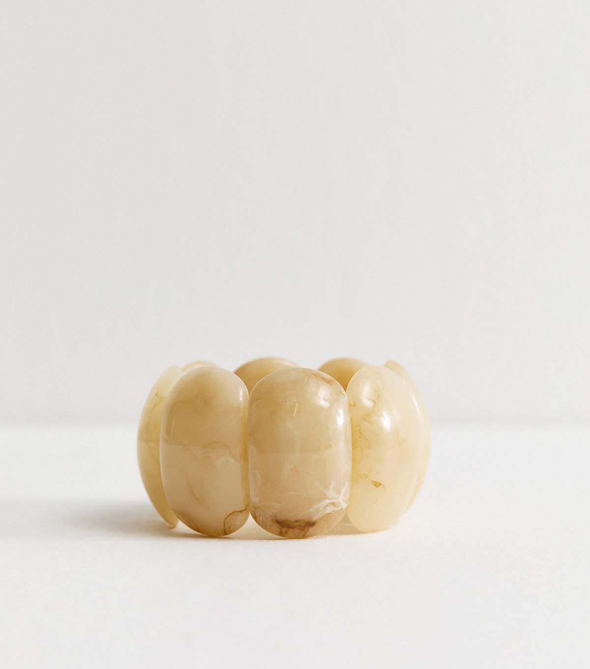 New Look Cream Wide Resin Stretch Bracelet New Look - 3