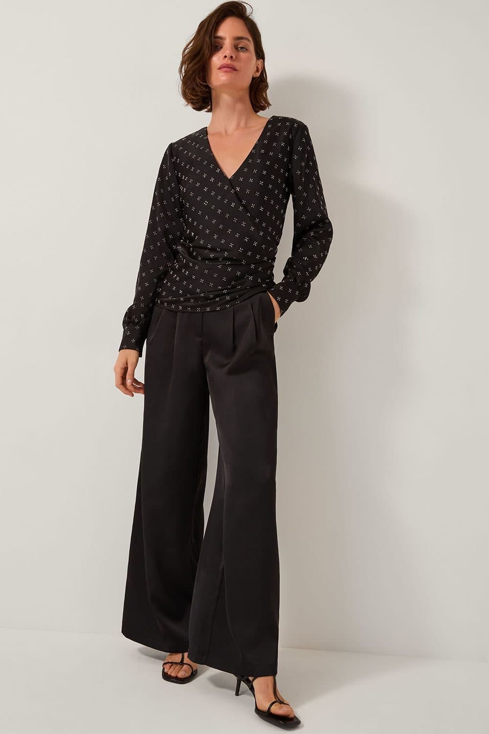 Monsoon Monsoon Black Hotfix Long Sleeve Blouse