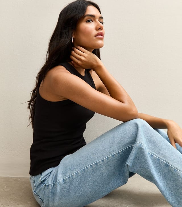 New Look Women's Black Racer Back Vest Top New Look - 2