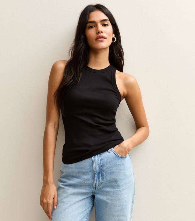 New Look Women's Black Racer Back Vest Top New Look - 3