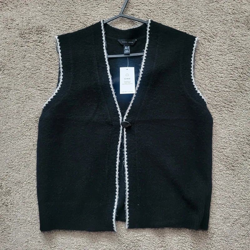 New Look New Look black & white waistcoat - Size S