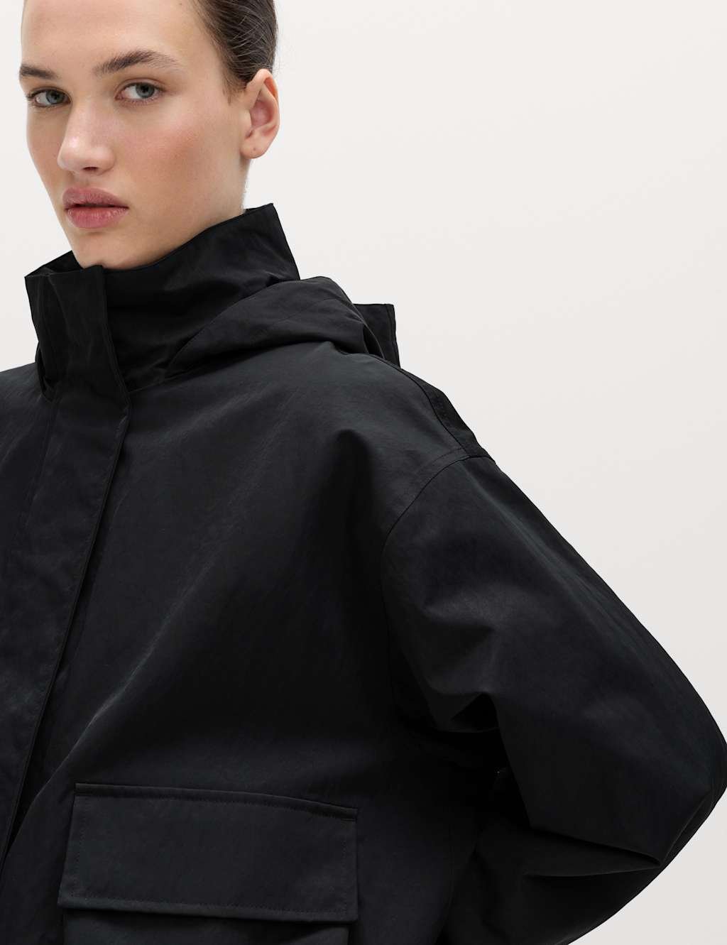 Marks & Spencer M&S Stormwear™ Waterproof Short Parka Black - 4