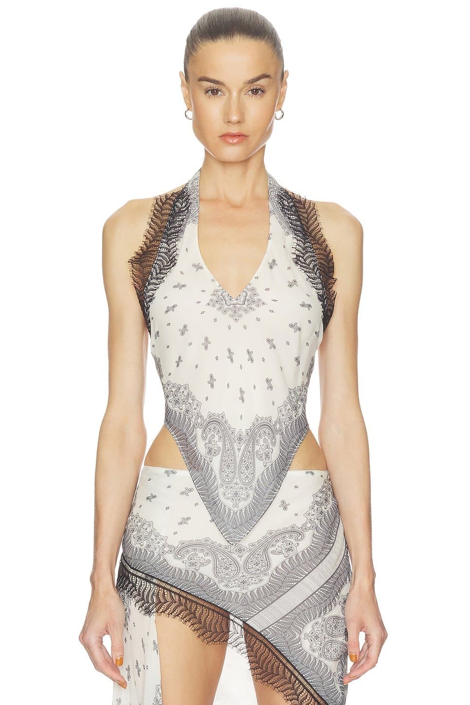 revolve Revolve Split Bandana Top in White