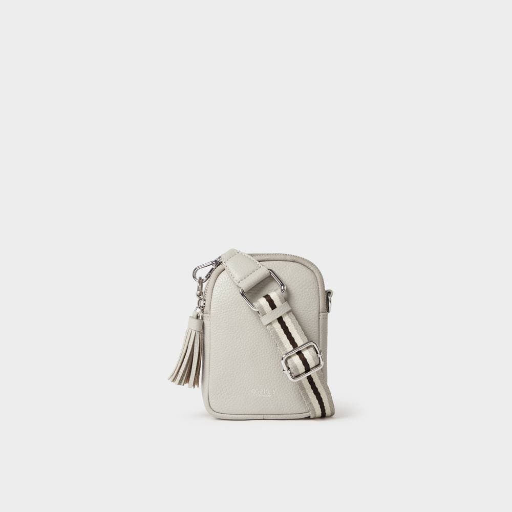OSPREY LONDON OSPREY LONDON Women's The Stella Leather Phone Bag in Taupe