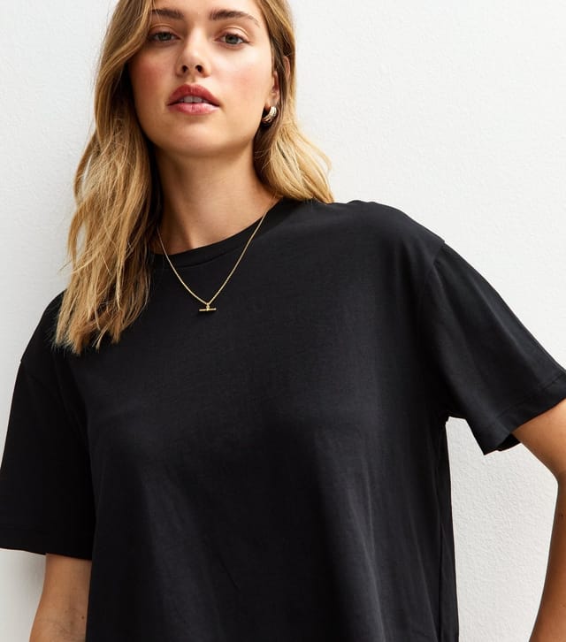 New Look Women's Black Boxy Fit T-Shirt New Look - 2