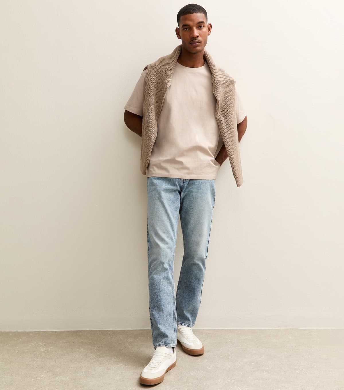 New Look Men's Stone Oversized Short Sleeve T-Shirt New Look