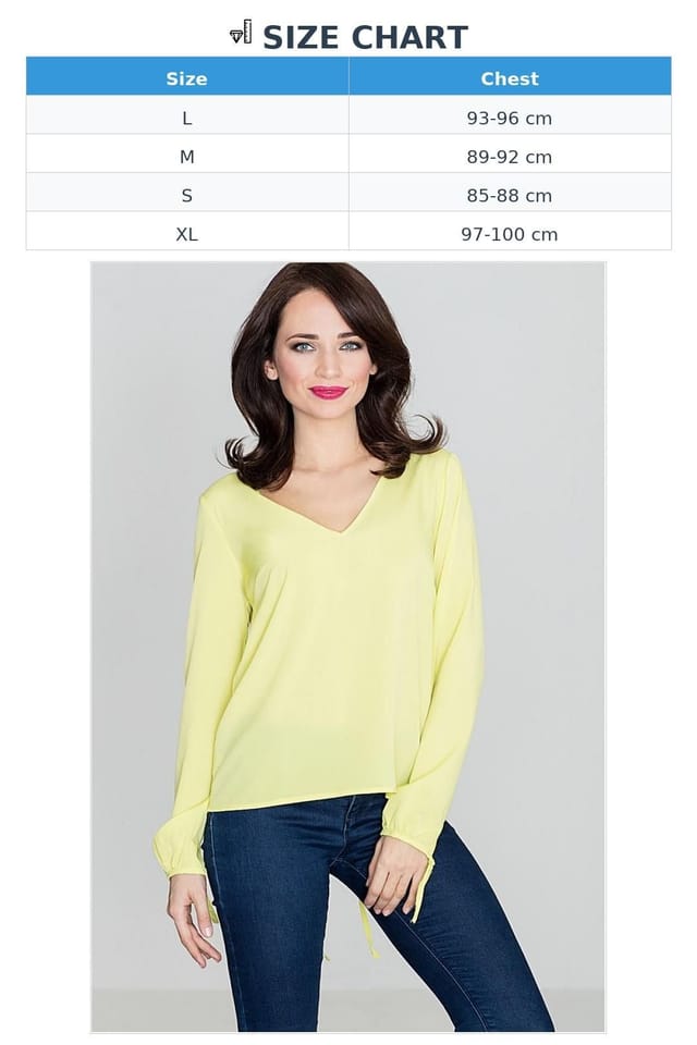 Love Lace Love Lace Women's Heart Neck Blouse with Long Tie Sleeves Style 119255 in Yellow - 3