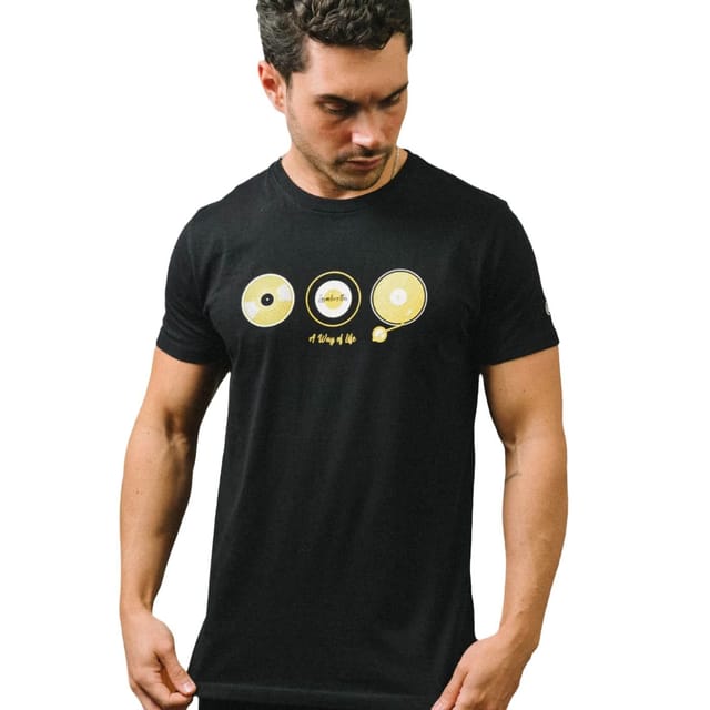 Lambretta Lambretta Men's A Way Of Life Vinyl Rrd T-Shirt in Black - 3