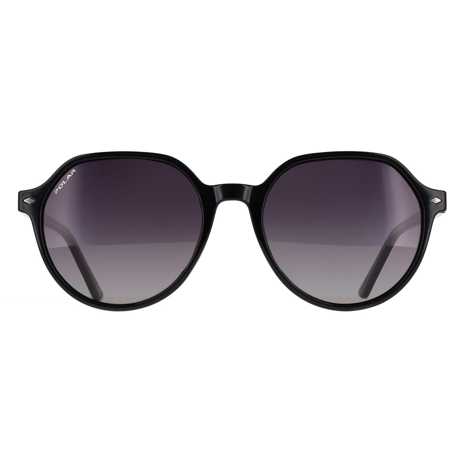 Polar Polar Women's Oval Shiny Black Violet Gradient ized Stefy