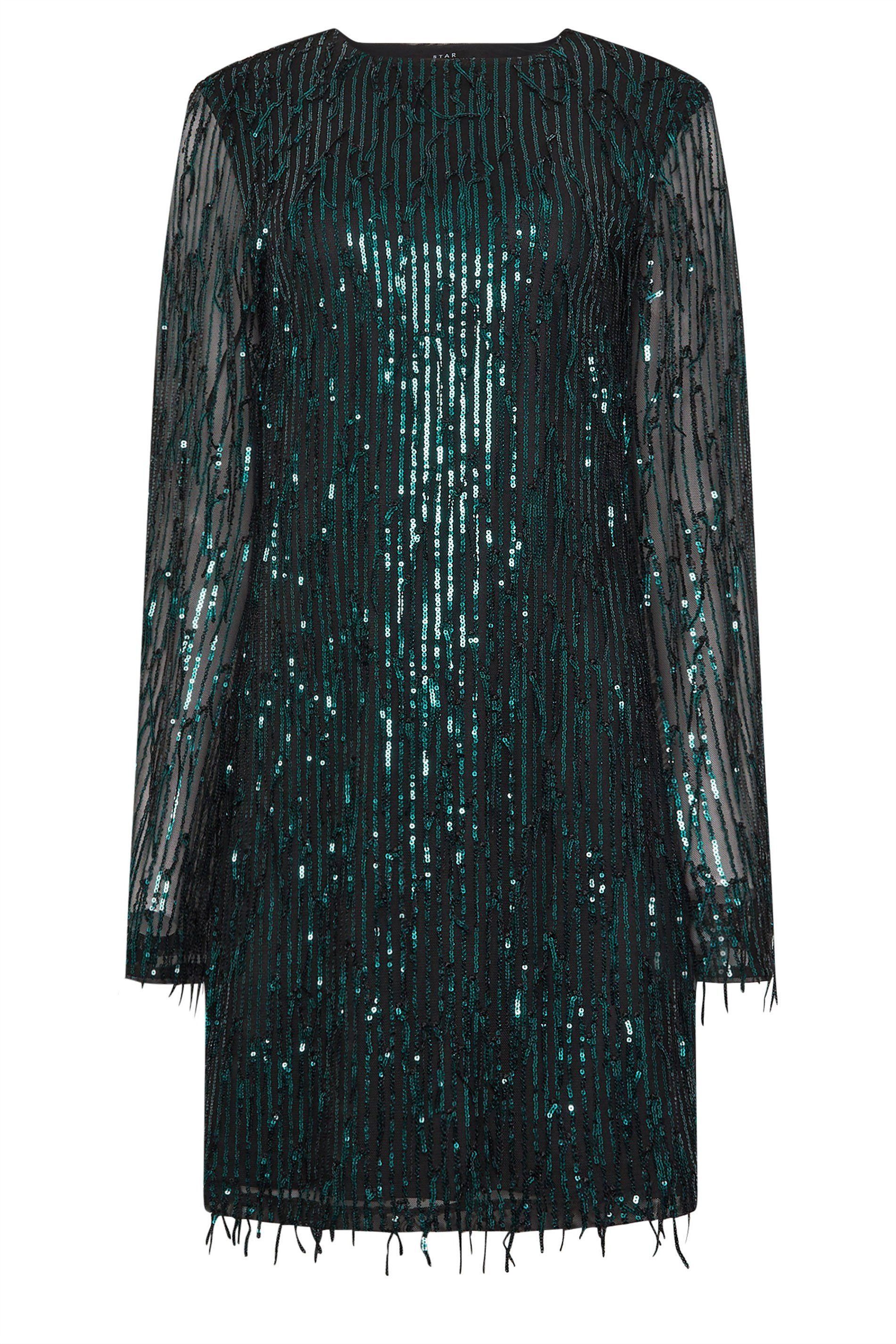 Star By Julien Macdonald Star by Julien Macdonald Women's Sequin Tassel Dress in Dark Green - 2