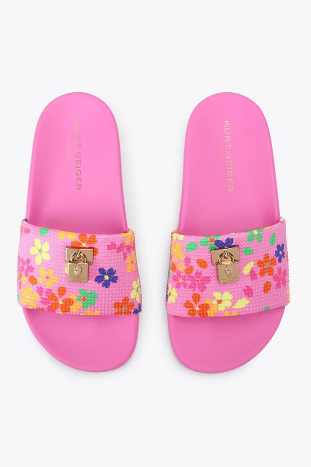 Kurt Geiger London Kurt Geiger London Women's 'Brixton Poolslide' Fabric Sandals in Pink - 2