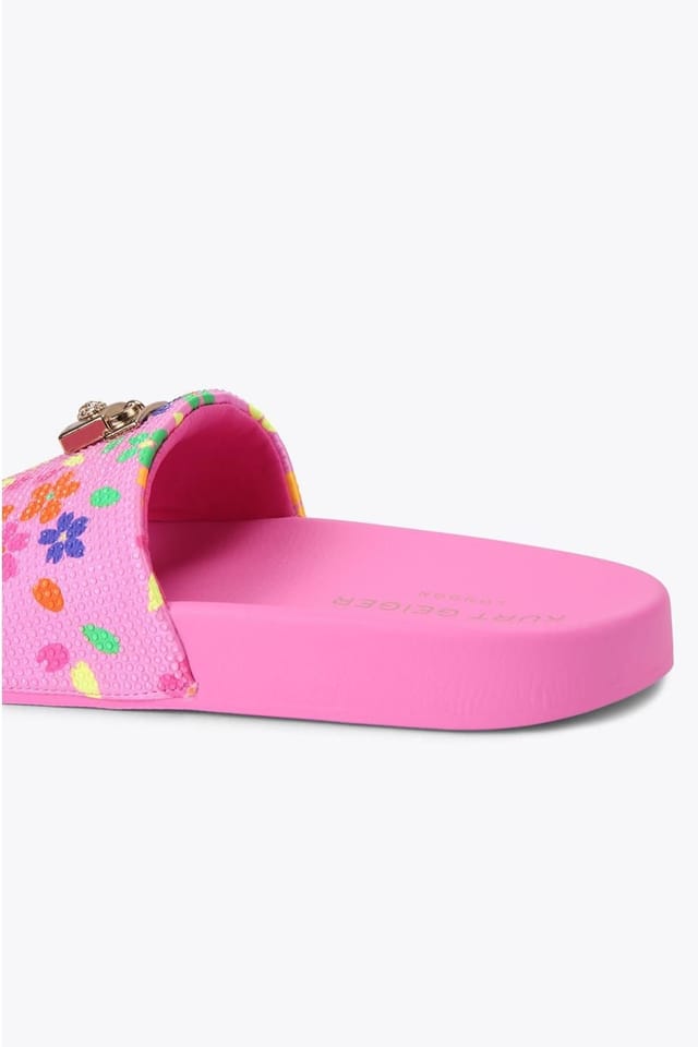 Kurt Geiger London Kurt Geiger London Women's 'Brixton Poolslide' Fabric Sandals in Pink - 3