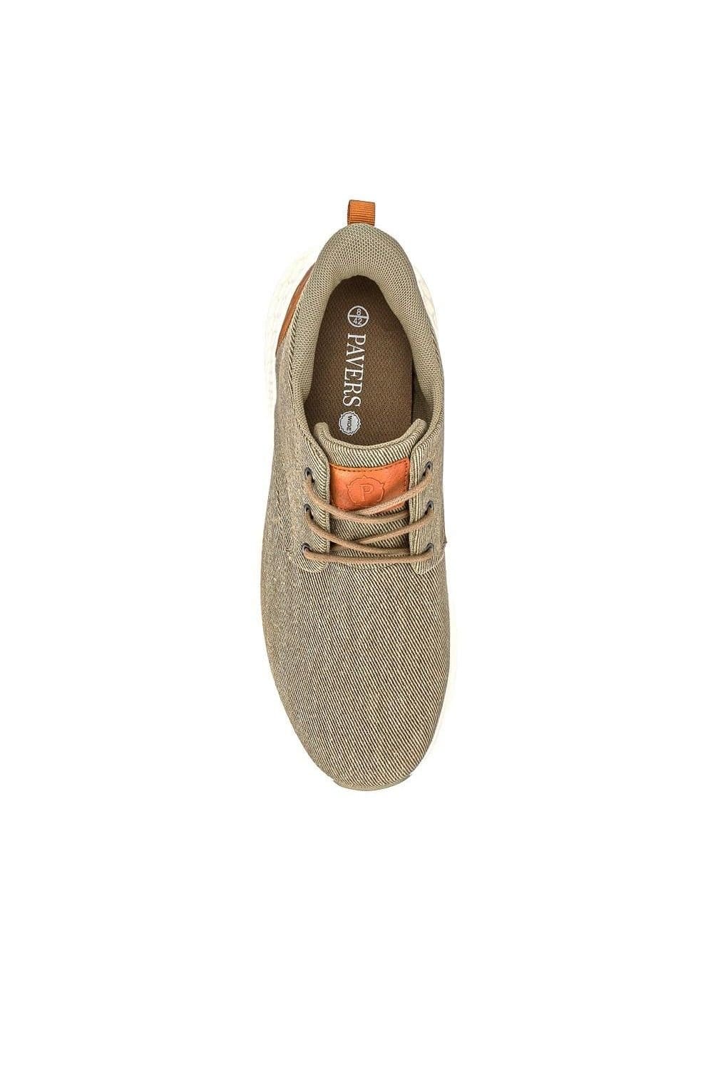 Pavers Pavers Men's Easy Step In Wide Fit Lightweight Trainers in Beige - 4