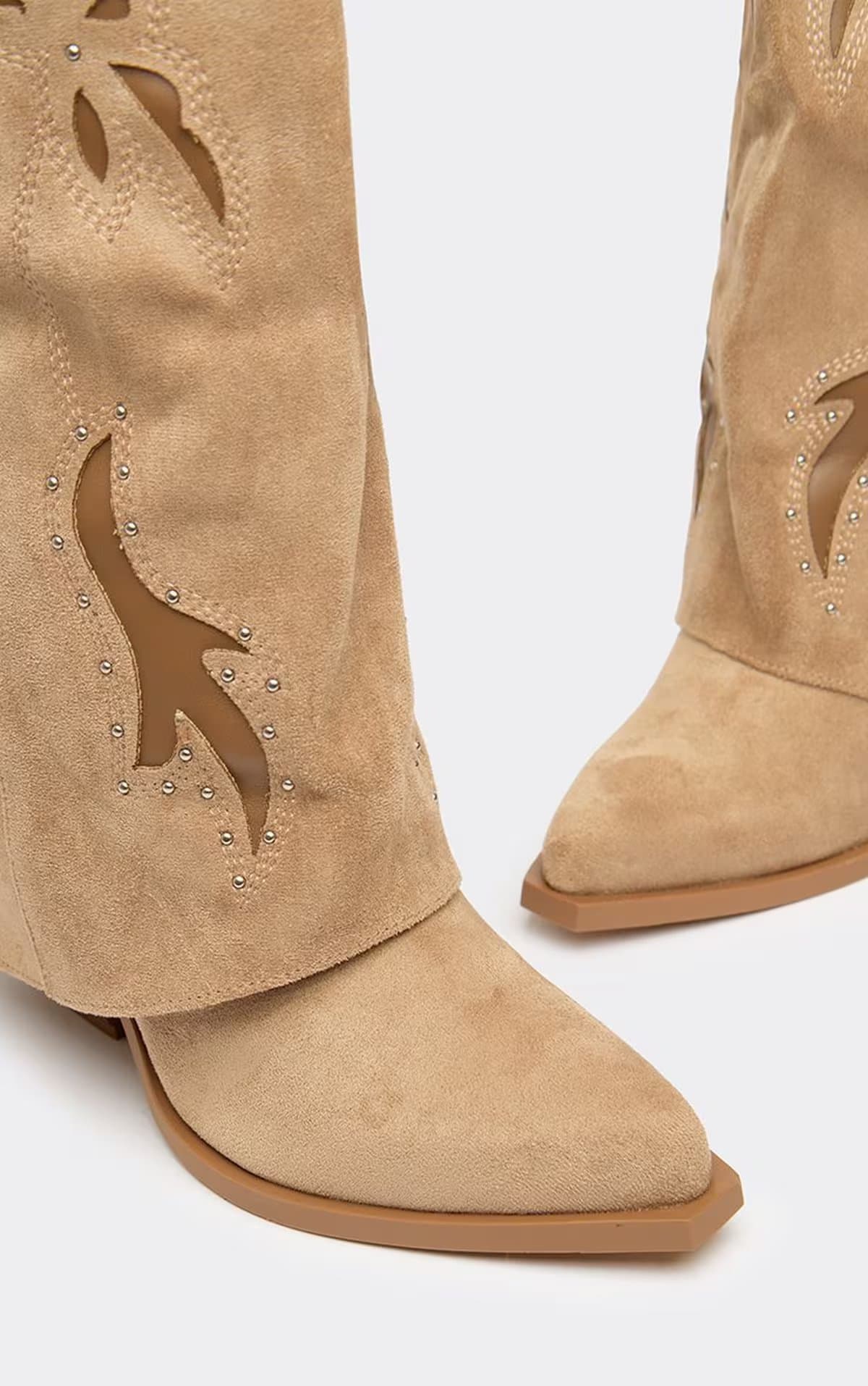 EGO EGO Taupe Faux Suede Western Cowboy Boot