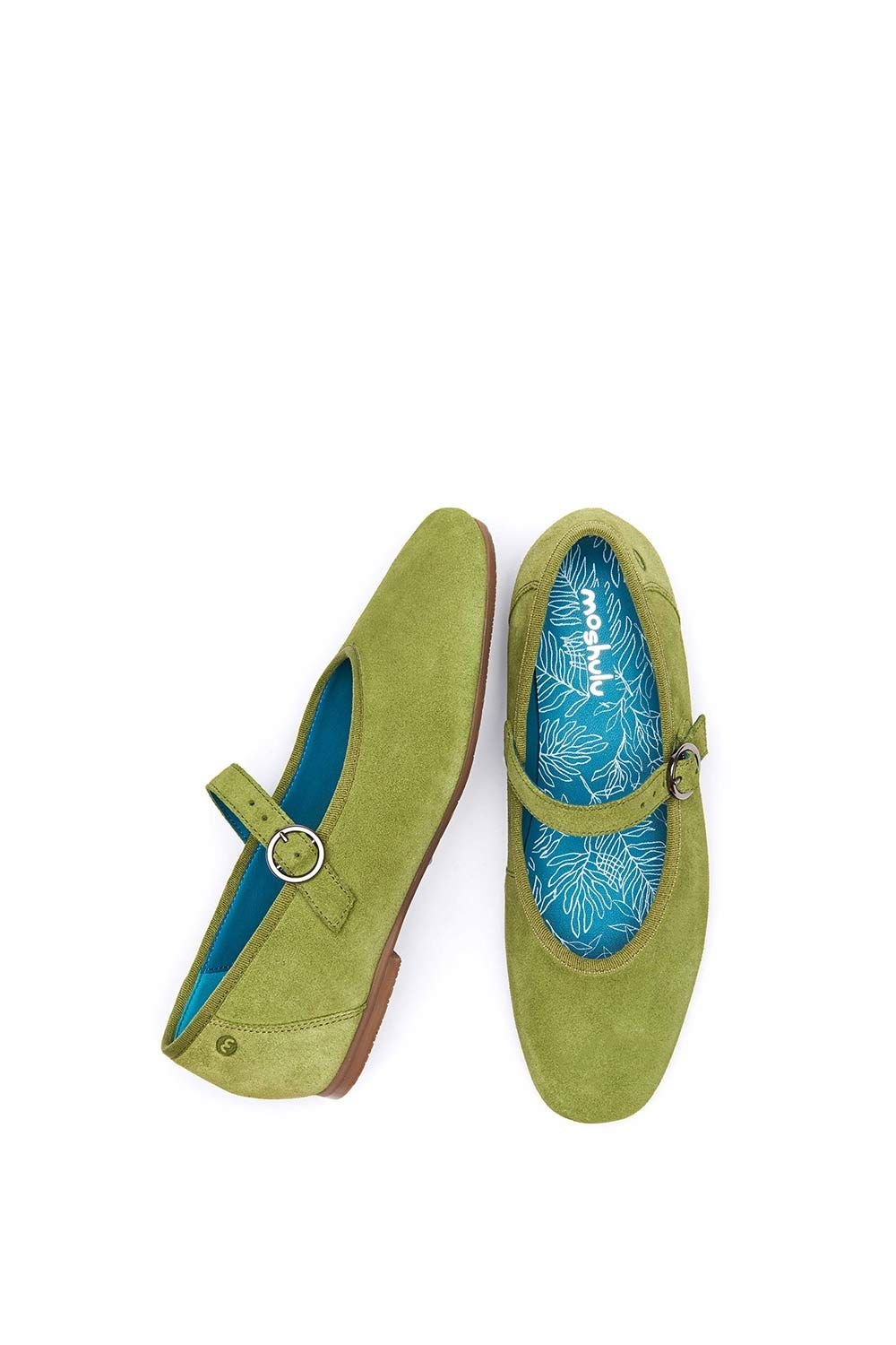 Moshulu Moshulu Women's 'Mawgan' Squared Toe Ballerina Pump in Light Green - 2