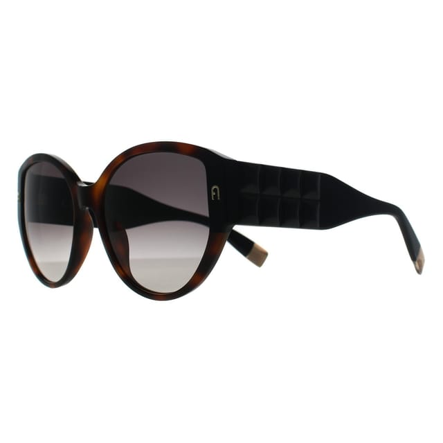 Furla Furla Women's Cat Eye Shiny Dark Havana Smoke Grey Gradient SFU784 in Brown - 2